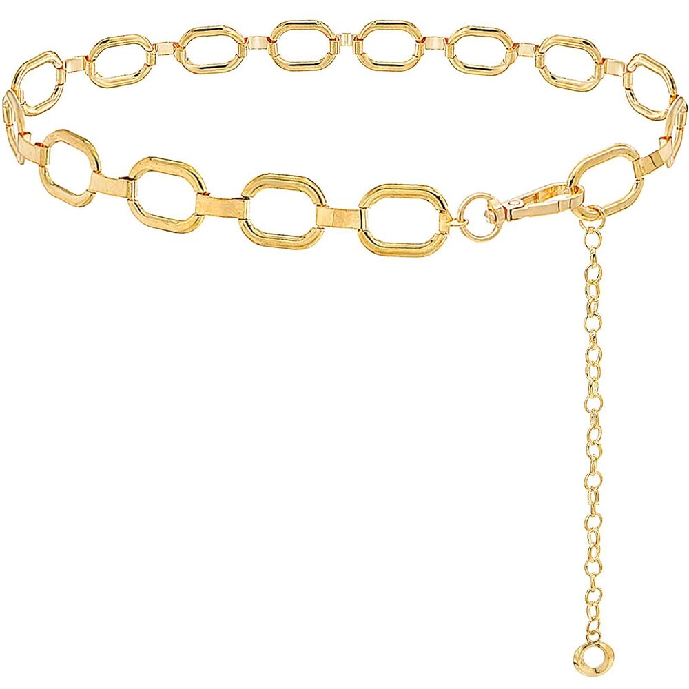 3558 Metal Waist Chain For Women Chunky Belly Link Belt Dresses (028